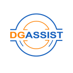 DG Assist logo agreed by eddie Denim blue